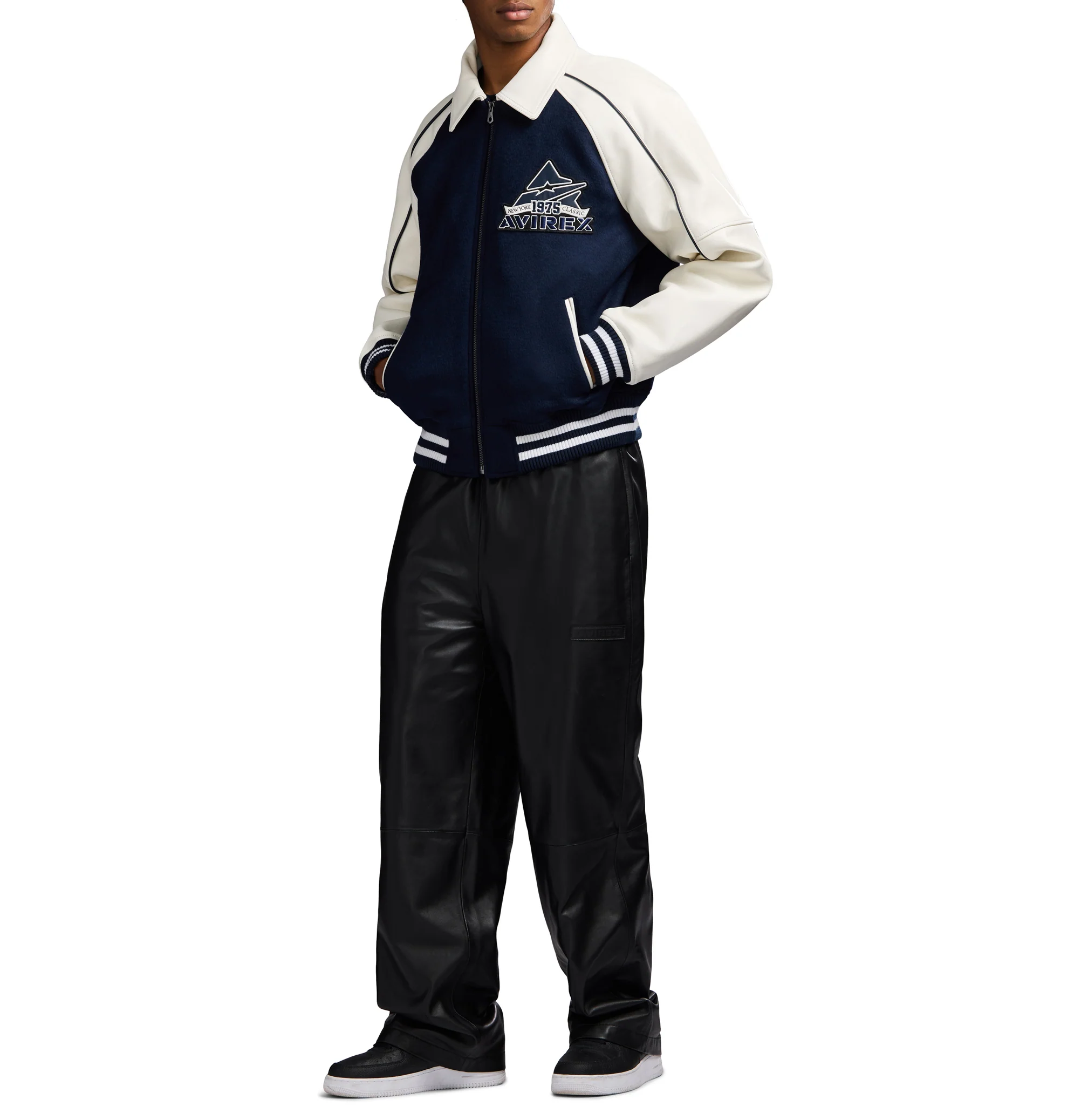 CLASSIC WOOL LEATHER VARSITY JACKET - Image 7