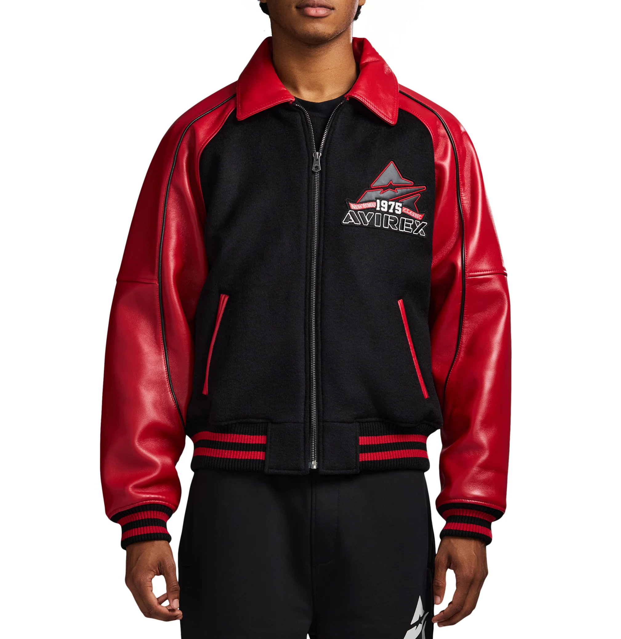 CLASSIC WOOL LEATHER VARSITY JACKET - Image 3