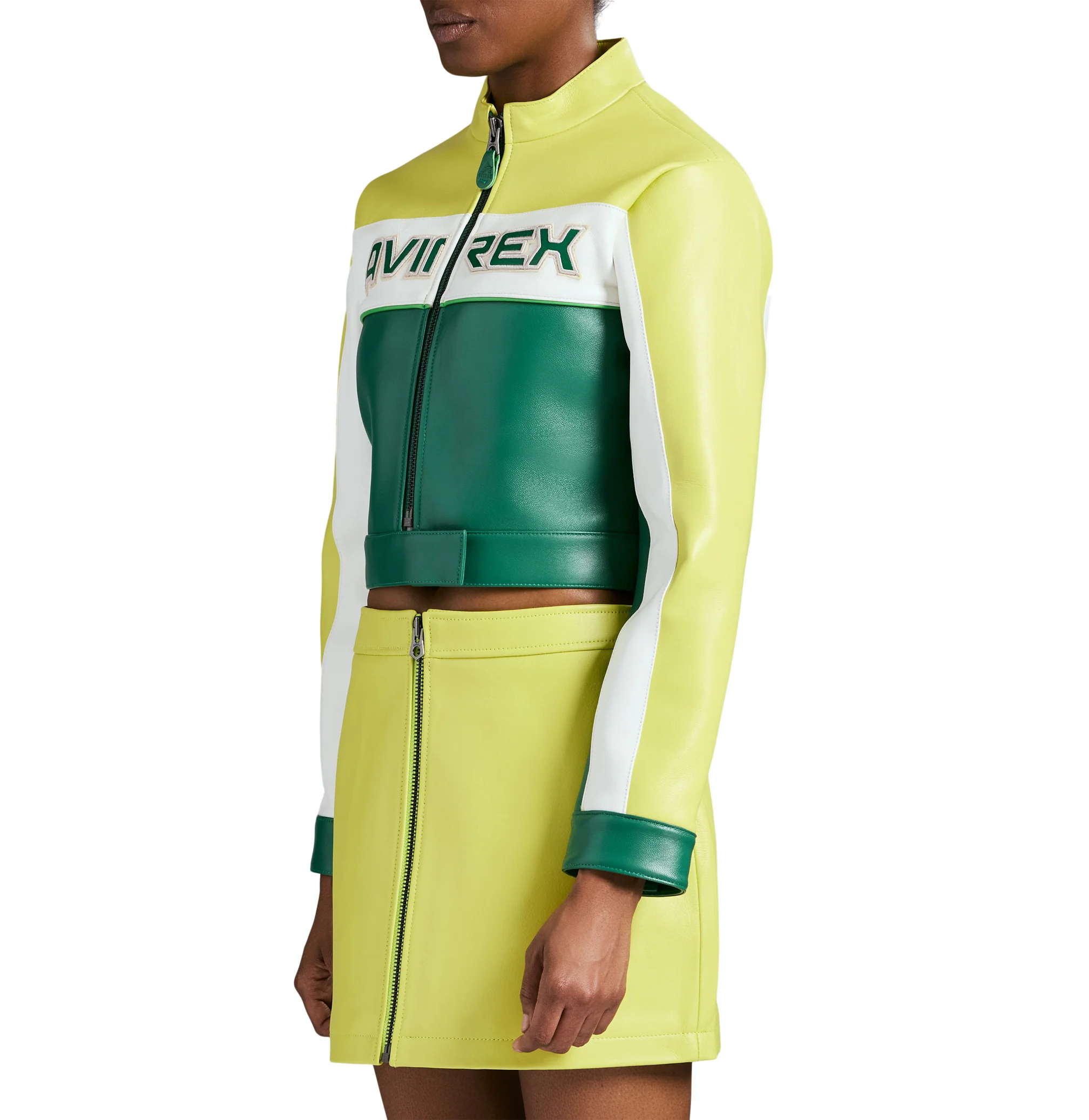 CROPPED COLORBLOCK MOTO JACKET - Image 6