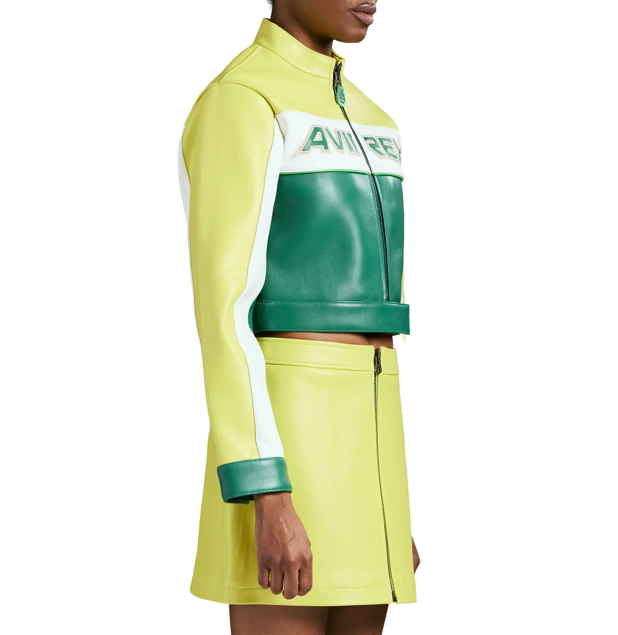 CROPPED COLORBLOCK MOTO JACKET - Image 7