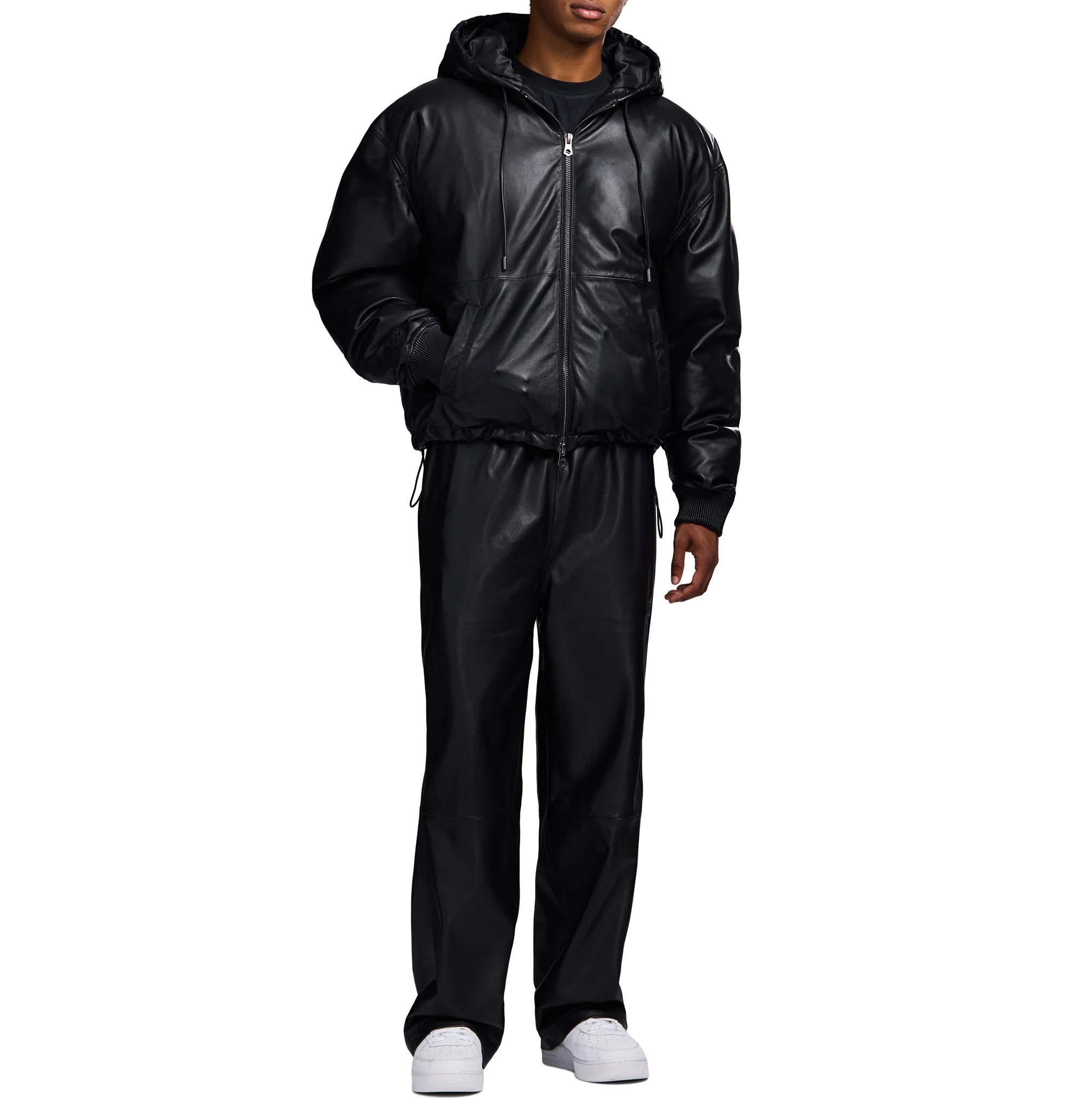 NAPPA LEATHER PUFFER HOODIE - Image 7