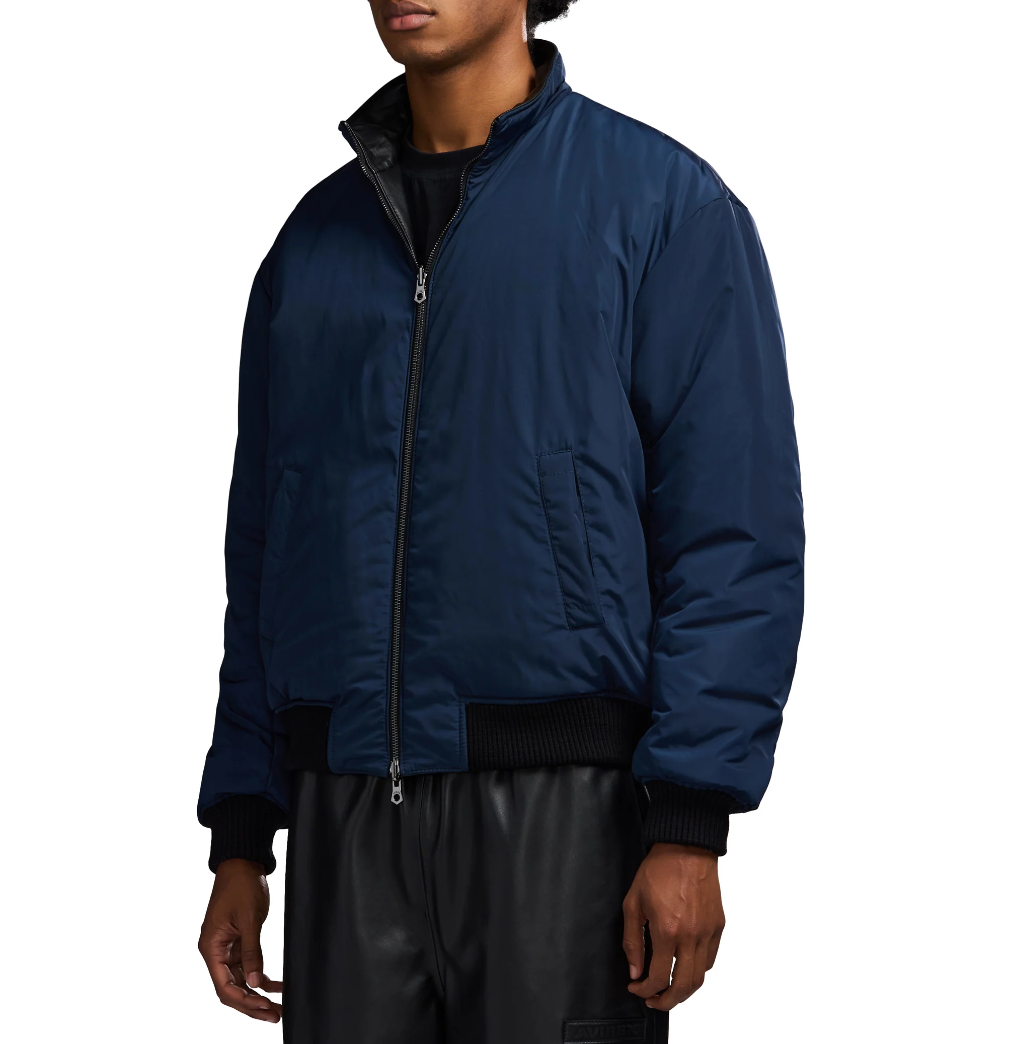 REVERSIBLE NAPPA LEATHER TRACK JACKET - Image 11