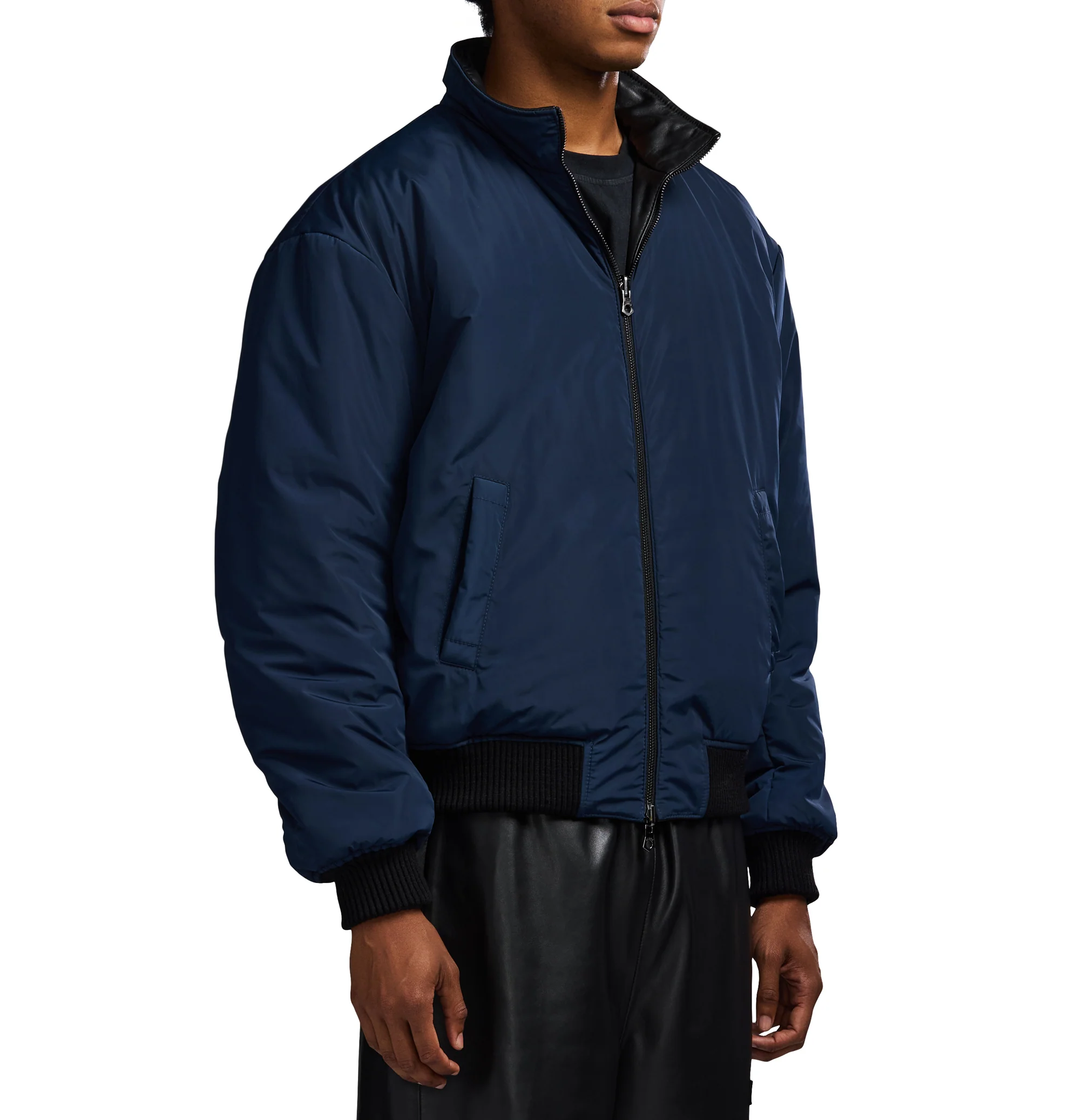 REVERSIBLE NAPPA LEATHER TRACK JACKET - Image 12