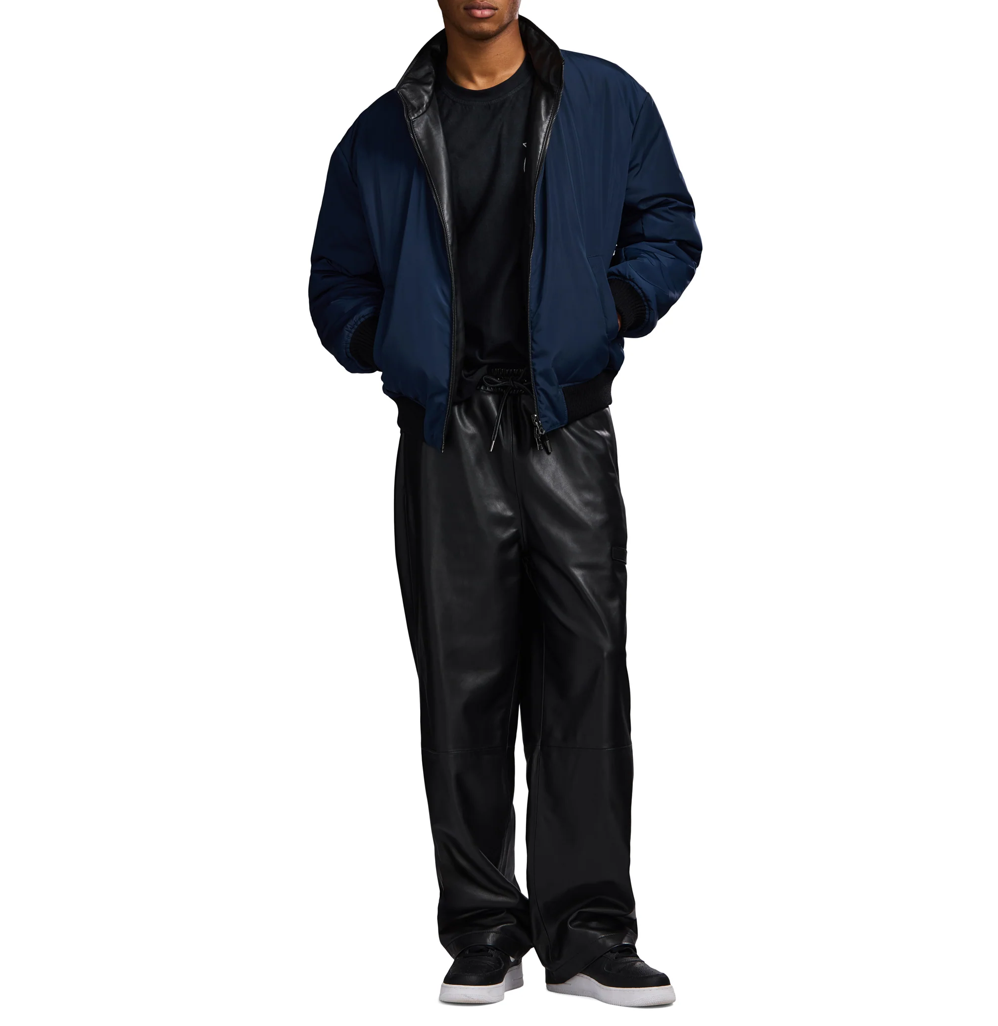 REVERSIBLE NAPPA LEATHER TRACK JACKET - Image 14