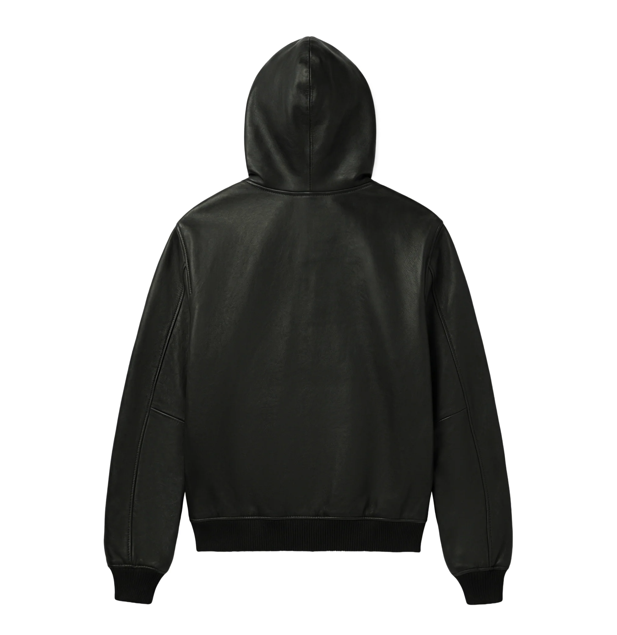 SCRIPT NAPPA LEATHER HOODIE - Image 2