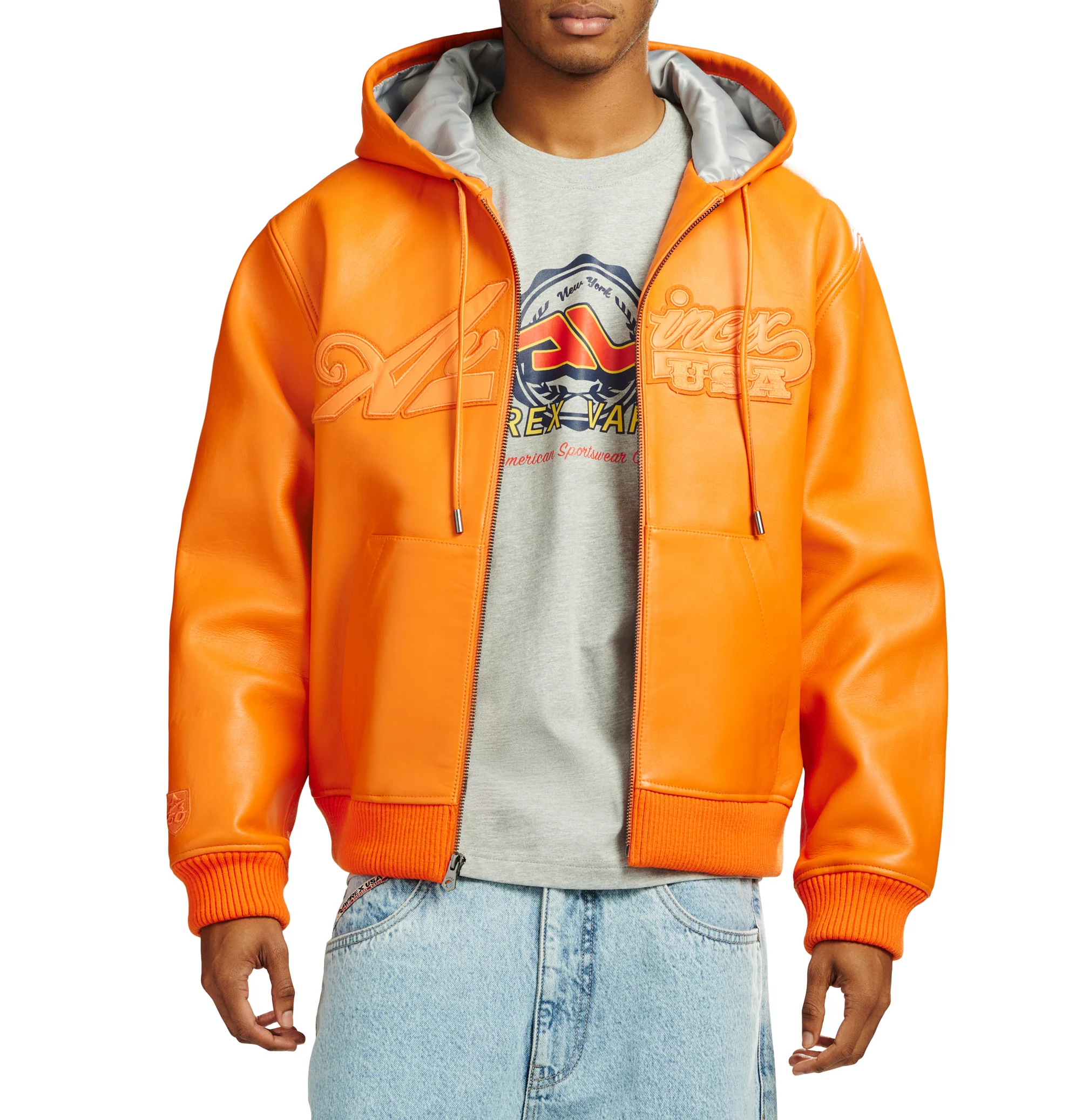 SCRIPT NAPPA LEATHER HOODIE - Image 4