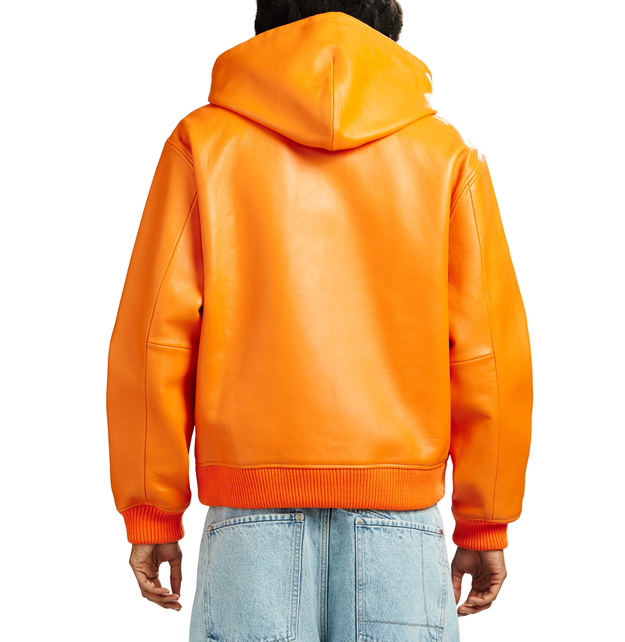 SCRIPT NAPPA LEATHER HOODIE - Image 6