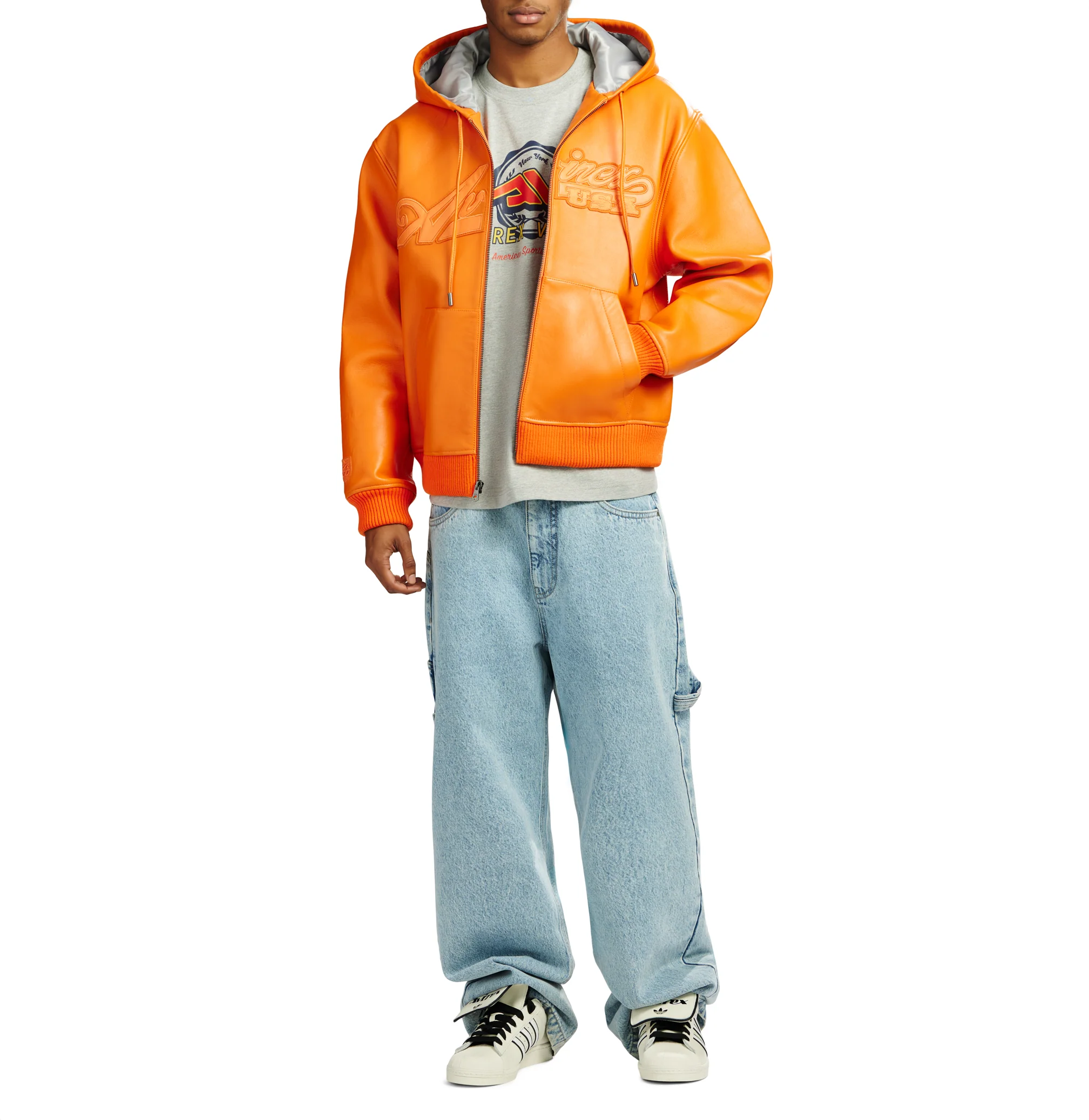 SCRIPT NAPPA LEATHER HOODIE - Image 7