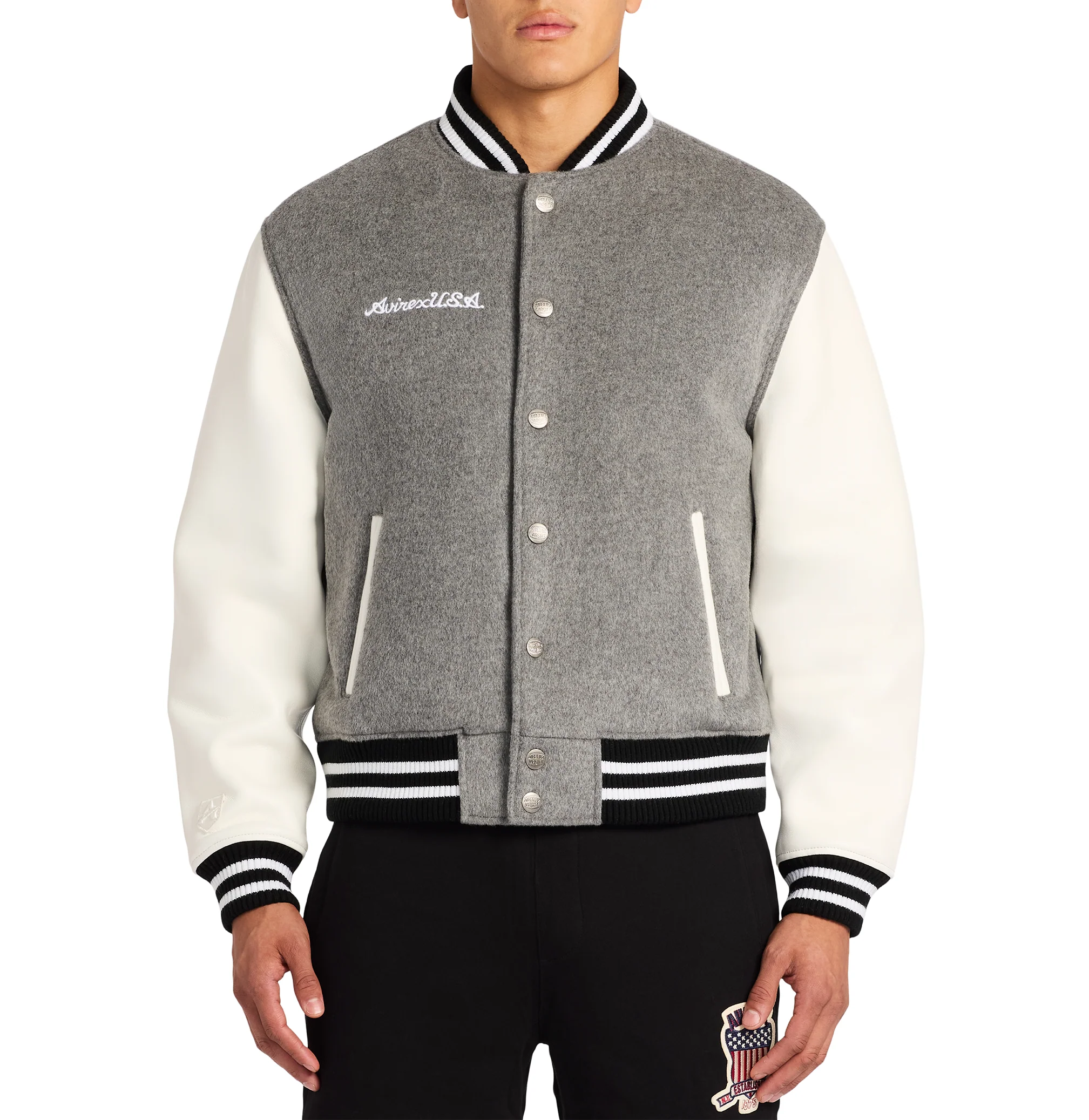 WOOL LEATHER VARSITY JACKET - Image 6