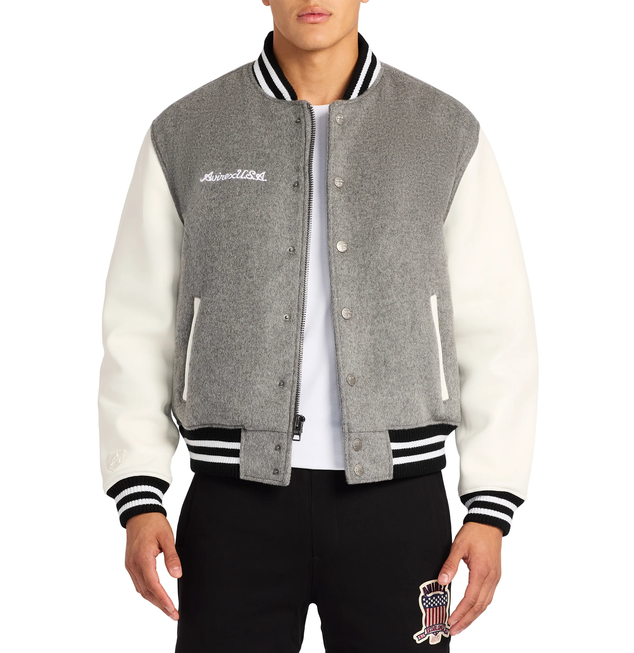 WOOL LEATHER VARSITY JACKET - Image 7