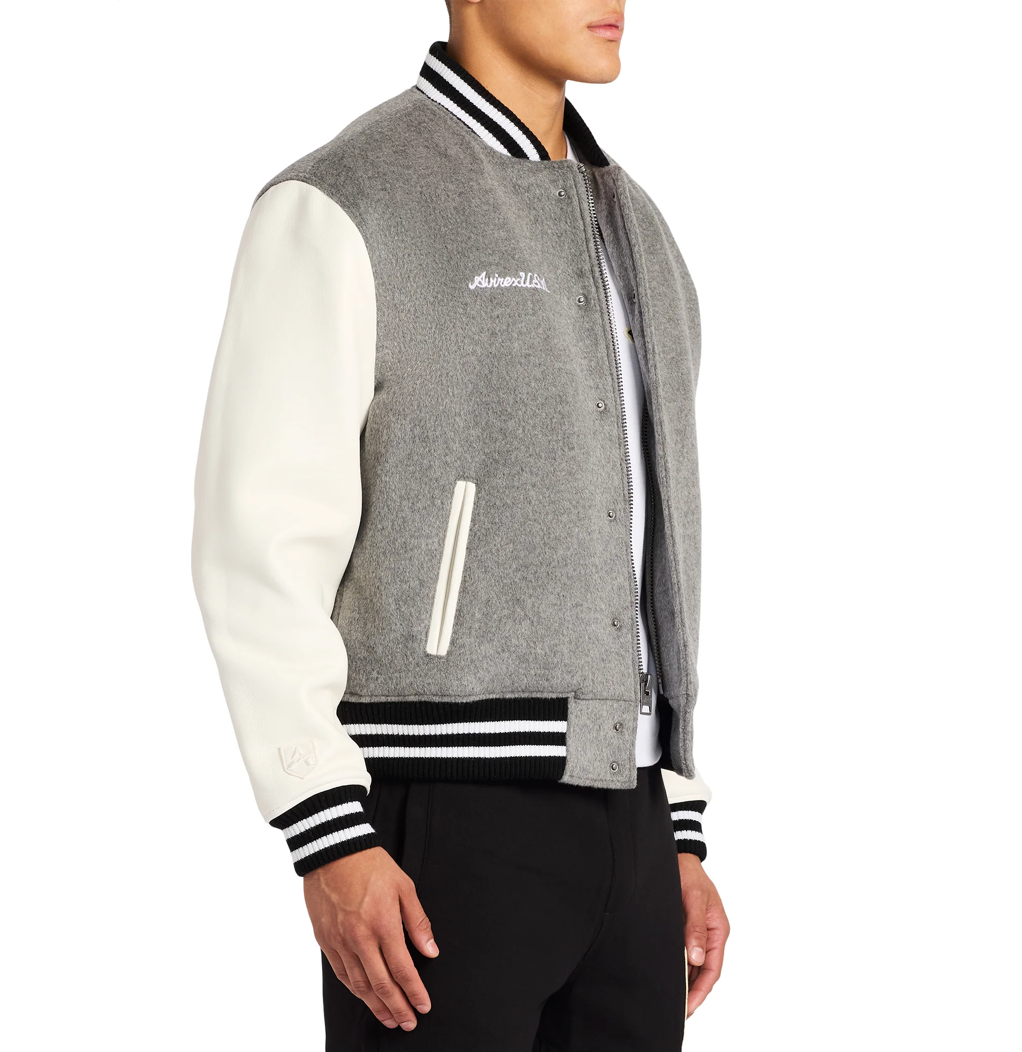 WOOL LEATHER VARSITY JACKET - Image 8