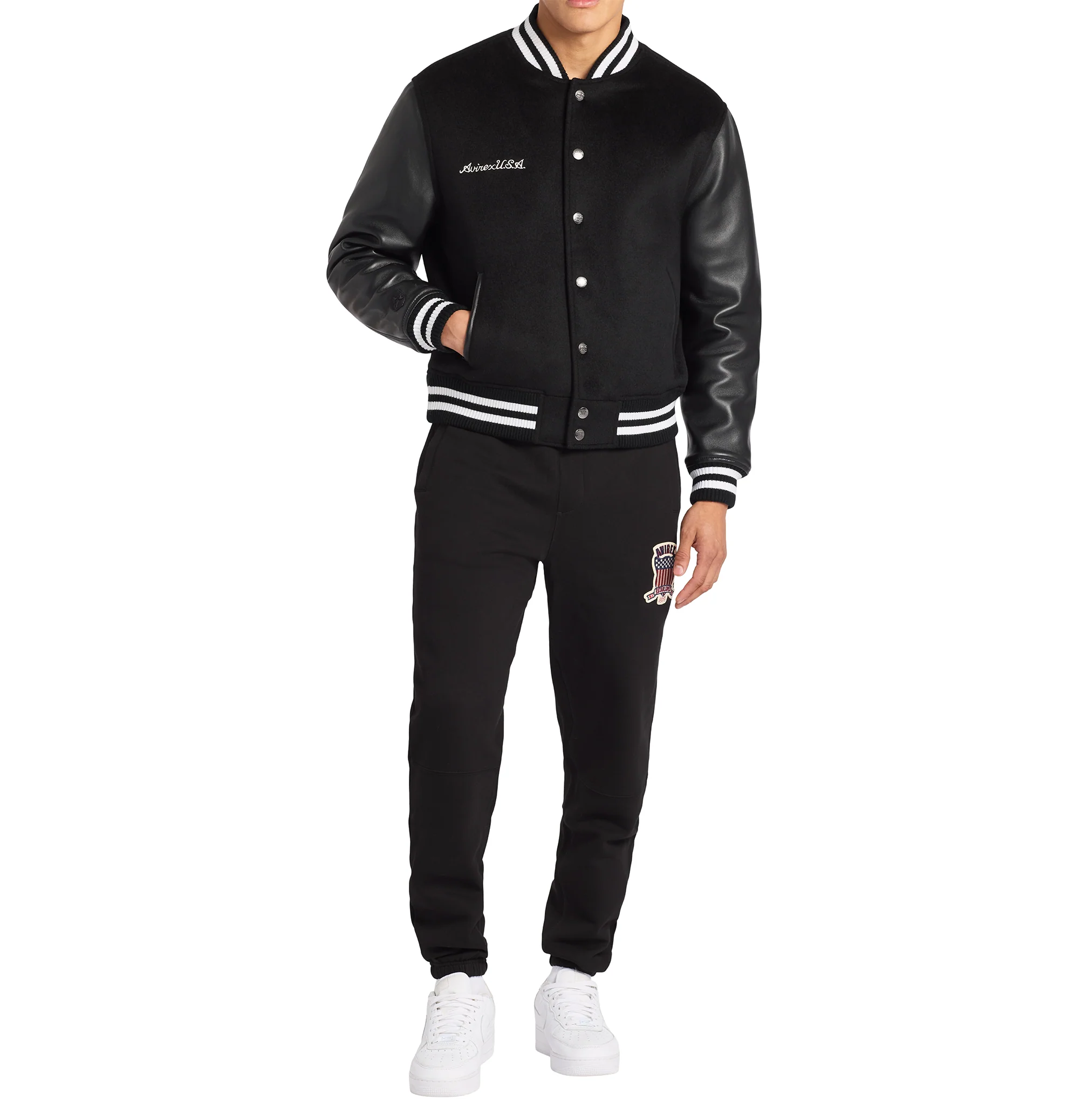 WOOL LEATHER VARSITY JACKET - Image 6